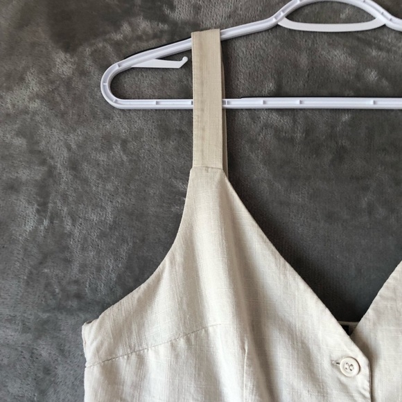 H&M Women Beige Sleeveless Top Vest Size L Office Career Business - Picture 5 of 12